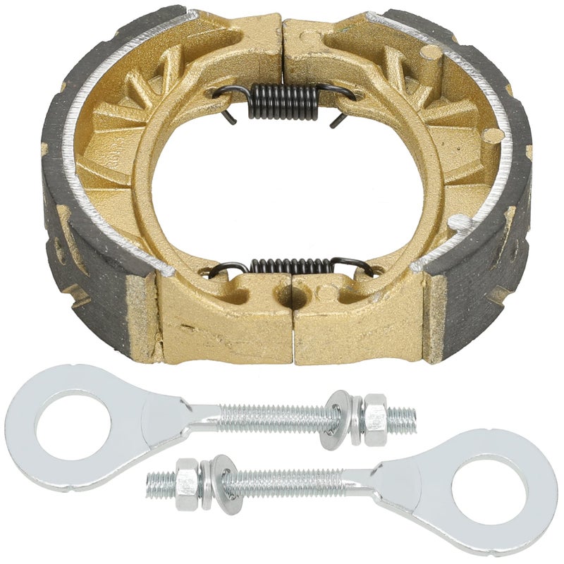 GREHUA CG125 105mm Drum Brake Shoes Pads Chain Tensioner Adjuster Kit for 212cc 196cc 6.5hp Coleman BT200X CT200U Trail 200 CT200U-EX Baja Warrior MB165 Massimo MB200 CRF70 Motorsports Mini Bike Parts - Image 1